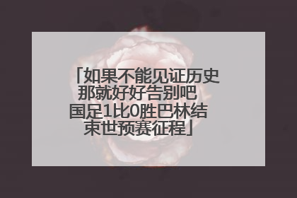 如果不能见证历史 那就好好告别吧 国足1比0胜巴林结束世预赛征程