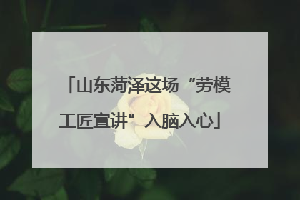 山东菏泽这场“劳模工匠宣讲”入脑入心