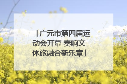 广元市第四届运动会开幕 奏响文体旅融合新乐章