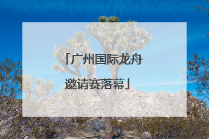 广州国际龙舟邀请赛落幕