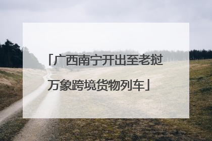 广西南宁开出至老挝万象跨境货物列车