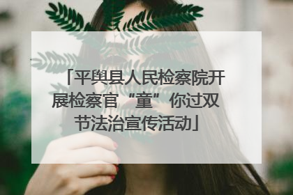 平舆县人民检察院开展检察官“童”你过双节法治宣传活动