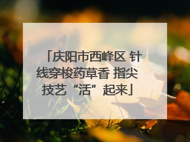 庆阳市西峰区 针线穿梭药草香 指尖技艺“活”起来