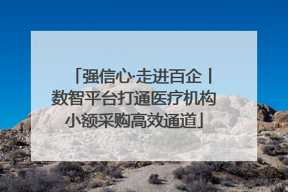强信心·走进百企丨数智平台打通医疗机构小额采购高效通道