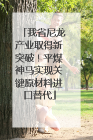 我省尼龙产业取得新突破！平煤神马实现关键原材料进口替代