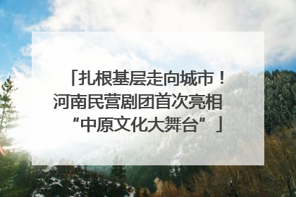 扎根基层走向城市！河南民营剧团首次亮相“中原文化大舞台”