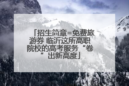 招生简章=免费旅游券 临沂这所高职院校的高考服务“卷”出新高度