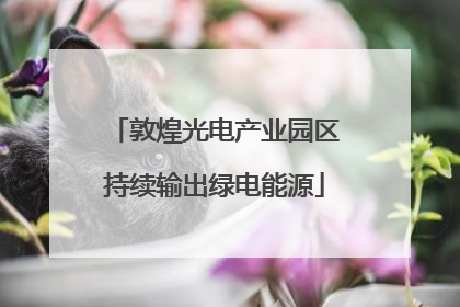 敦煌光电产业园区持续输出绿电能源