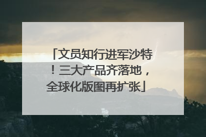 文员知行进军沙特！三大产品齐落地，全球化版图再扩张