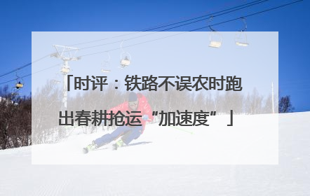 时评：铁路不误农时跑出春耕抢运“加速度”