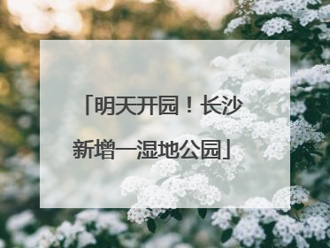 明天开园！长沙新增一湿地公园