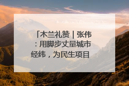 木兰礼赞｜张伟：用脚步丈量城市经纬，为民生项目按下“加速键”