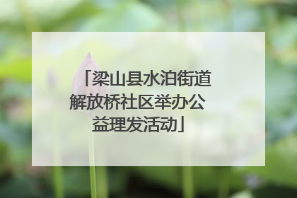 梁山县水泊街道解放桥社区举办公益理发活动