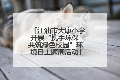江油市大康小学开展“携手环保 共筑绿色校园”环境日主题周活动