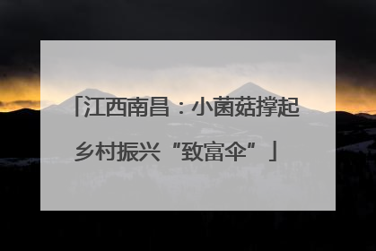 江西南昌：小菌菇撑起乡村振兴“致富伞”