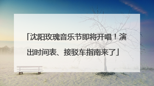 沈阳玫瑰音乐节即将开唱！演出时间表、接驳车指南来了