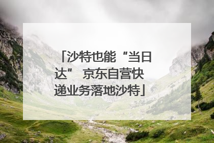 沙特也能“当日达” 京东自营快递业务落地沙特