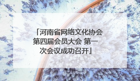河南省网络文化协会第四届会员大会 第一次会议成功召开