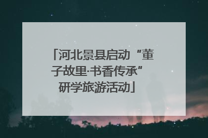 河北景县启动“董子故里·书香传承”研学旅游活动