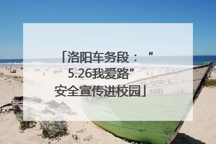 洛阳车务段：“5.26我爱路”安全宣传进校园