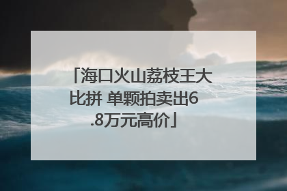 海口火山荔枝王大比拼 单颗拍卖出6.8万元高价