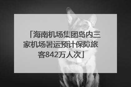 海南机场集团岛内三家机场暑运预计保障旅客842万人次