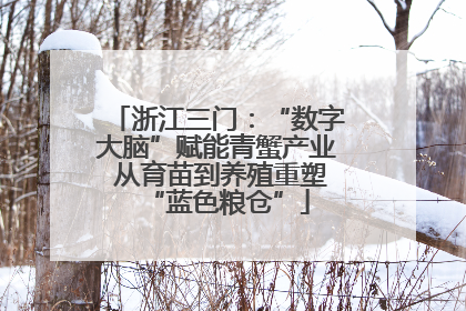 浙江三门：“数字大脑”赋能青蟹产业 从育苗到养殖重塑“蓝色粮仓”