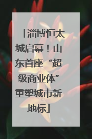 淄博恒太城启幕！山东首座“超级商业体”重塑城市新地标