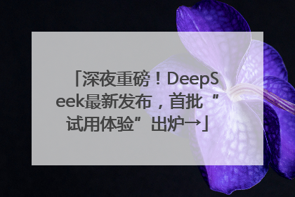 深夜重磅！DeepSeek最新发布，首批“试用体验”出炉→