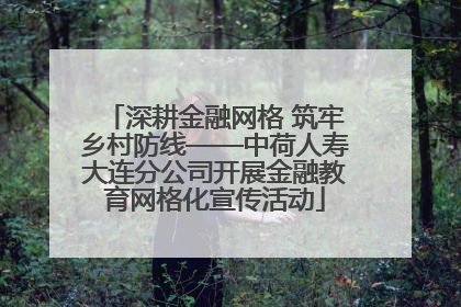 深耕金融网格 筑牢乡村防线——中荷人寿大连分公司开展金融教育网格化宣传活动