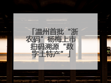 温州首批“浙农码”杨梅上市 扫码溯源“数字土特产”