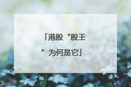 港股“股王”为何是它
