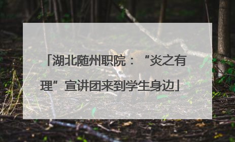 湖北随州职院：“炎之有理”宣讲团来到学生身边
