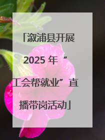 溆浦县开展 2025 年“工会帮就业”直播带岗活动