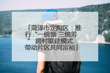 菏泽市定陶区：推行“一统领 三统筹” 跨村联建模式 带动片区共同富裕