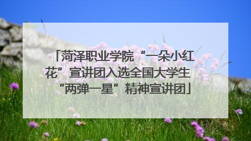 菏泽职业学院“一朵小红花”宣讲团入选全国大学生“两弹一星”精神宣讲团