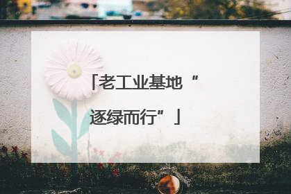 老工业基地“逐绿而行”