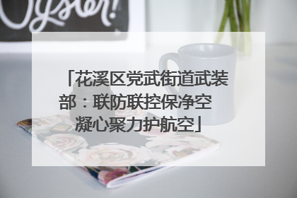 花溪区党武街道武装部：联防联控保净空 凝心聚力护航空