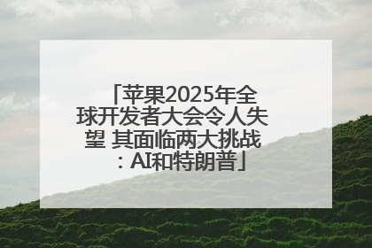 苹果2025年全球开发者大会令人失望 其面临两大挑战：AI和特朗普