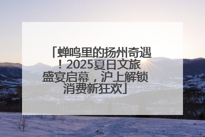 蝉鸣里的扬州奇遇！2025夏日文旅盛宴启幕，沪上解锁消费新狂欢