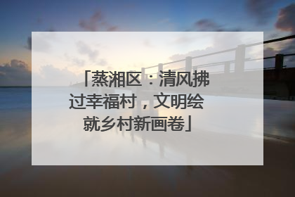 蒸湘区：清风拂过幸福村，文明绘就乡村新画卷