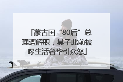 蒙古国“80后”总理遭解职，其子此前被曝生活奢华引众怒