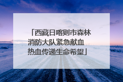 西藏日喀则市森林消防大队紧急献血 热血传递生命希望