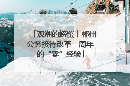 观潮的螃蟹丨郴州公务接待改革一周年的“零”经验