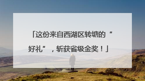 这份来自西湖区转塘的“好礼”，斩获省级金奖！