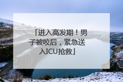 进入高发期！男子被咬后，紧急送入ICU抢救
