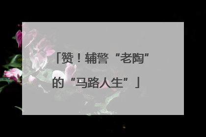赞！辅警“老陶”的“马路人生”