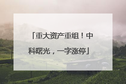 重大资产重组！中科曙光，一字涨停
