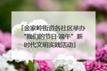 金家岭街道各社区举办“我们的节日·端午”新时代文明实践活动
