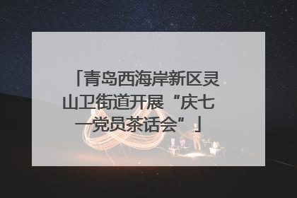 青岛西海岸新区灵山卫街道开展“庆七一党员茶话会”